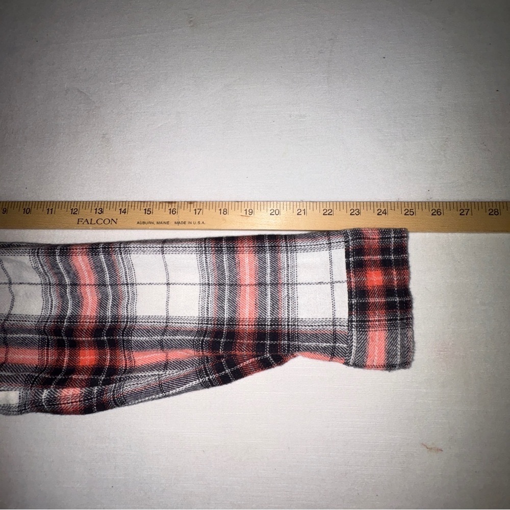 Arizona Jean Company Red, Black, and White Plaid Shirt - Picture 9 of 9
